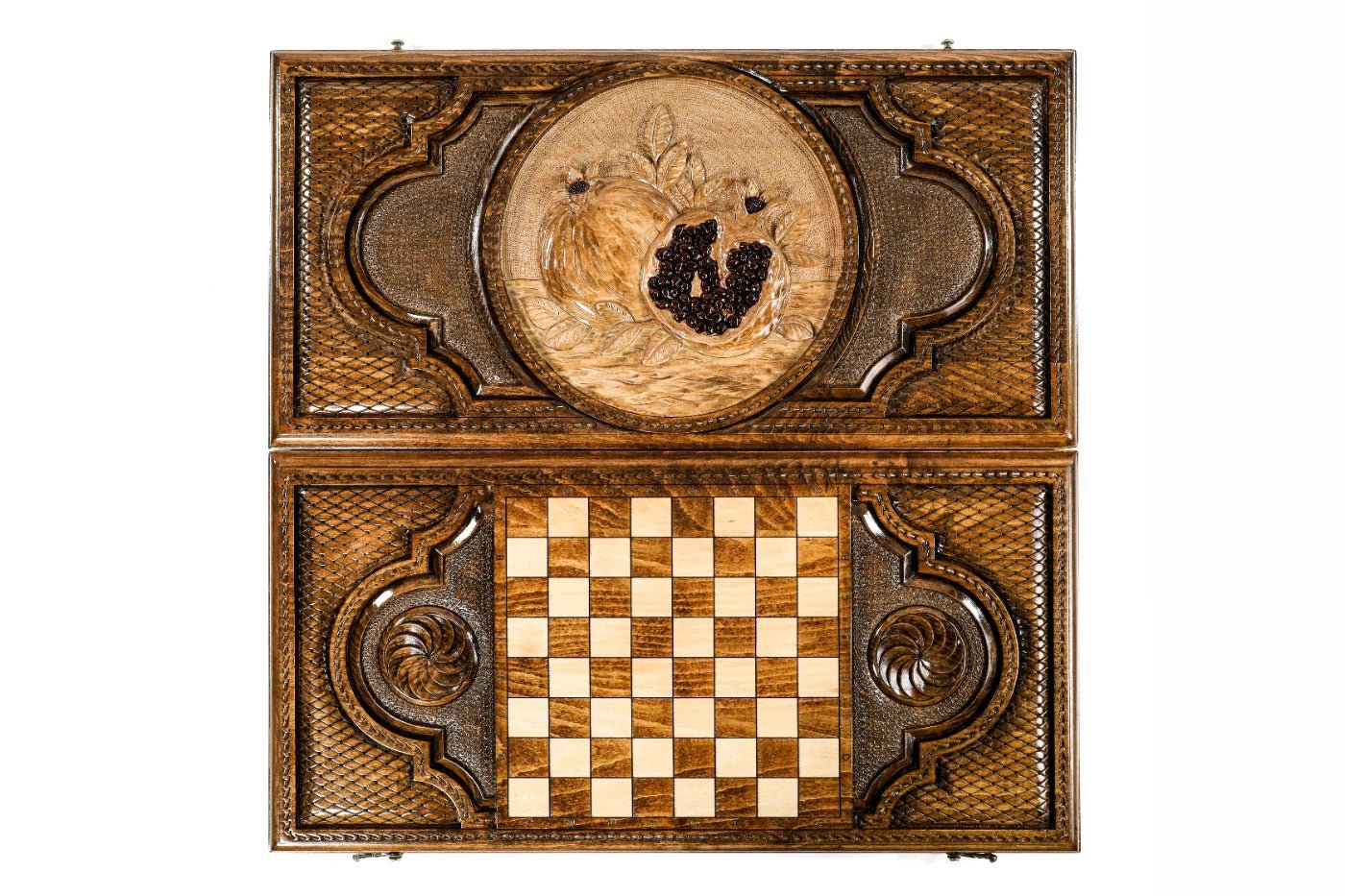 Backgammon Board - Pomegranate Heritage Wooden Design - Unumperfectus