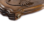 Eagle Majesty backgammon board - close-up of the carved design