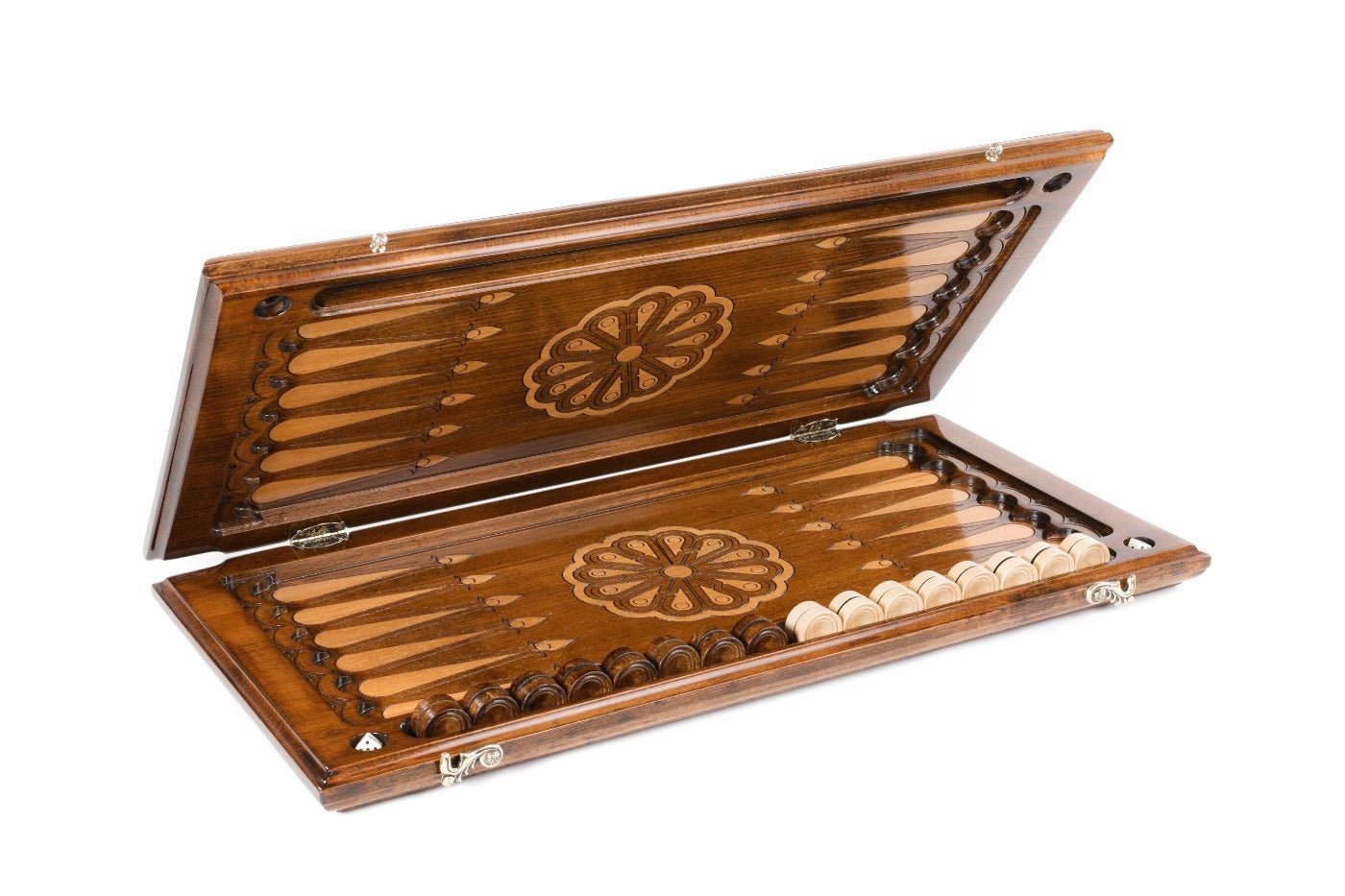 Wooden Backgammon Board Coat of Arms of Russian Federation 23.6" | 60 cm - Unumperfectus