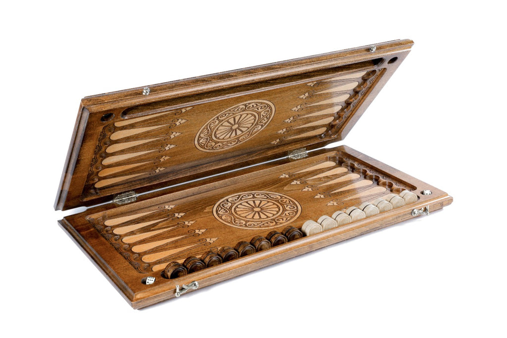 Backgammon Board - Handcrafted Classic Wooden Design - Unumperfectus