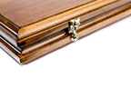 Classic Design backgammon board - playing pieces and dice arranged on the board