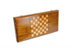 Classic Design backgammon board - close-up of the carved design