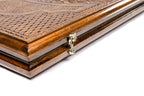 Wolf backgammon board - angled view