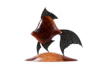 Hand-carved fish sculpture, reverse side view