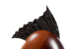 Hand-carved wooden fish sculpture, 13" / 33 cm — full view