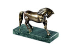 Bronze horse sculpture — detail view