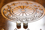 Kazakhstan Coat of Arms Design backgammon board - carrying case and accessories