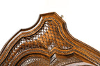 Kazakhstan Coat of Arms Design backgammon board - detail of the wood grain and finish