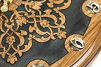 Uzbek ornament walnut wall clock, view 4, by Hrachya Ohanyan
