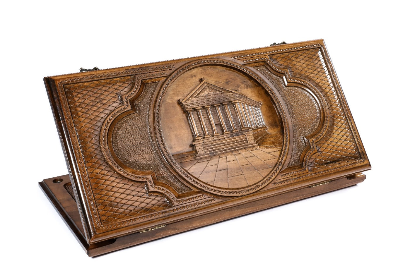 Garni Geghard wooden backgammon board two sided handcrafted design