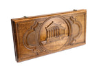 Garni Geghard backgammon board - playing pieces and dice arranged on the board