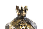 Armenian bronze pomegranate sculpture — side view