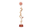 Handmade wooden motherhood sculpture — carving detail