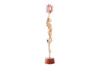 Hand-carved motherhood figure sculpture — back view