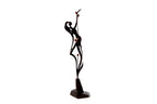 Girl with Pomegranates wooden sculpture, 28.3" / 72 cm — full view