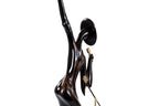 Michael Jackson sculpture in carved wood — side view