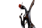 Hand-carved Michael Jackson figure sculpture — back view