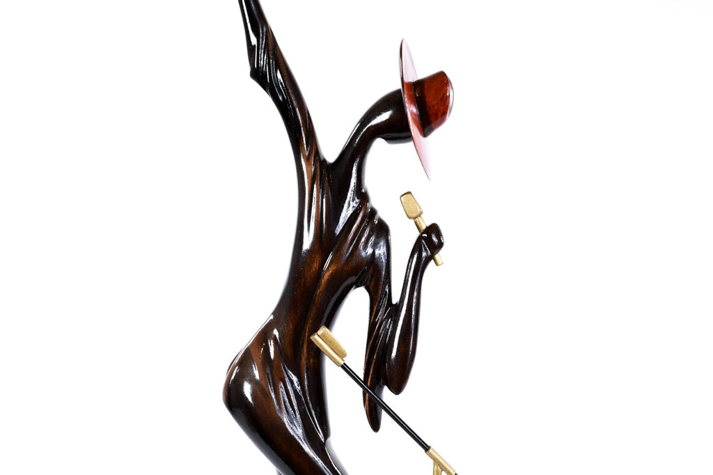 Wooden sculpture of Michael Jackson, 23.6" / 60 cm — full view