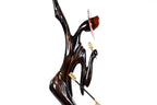 Wooden sculpture of Michael Jackson, 23.6" / 60 cm — full view