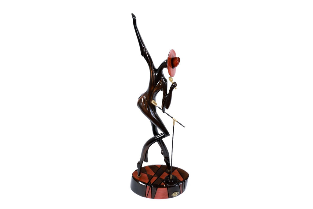 Michael Jackson sculpture hand carved — profile view