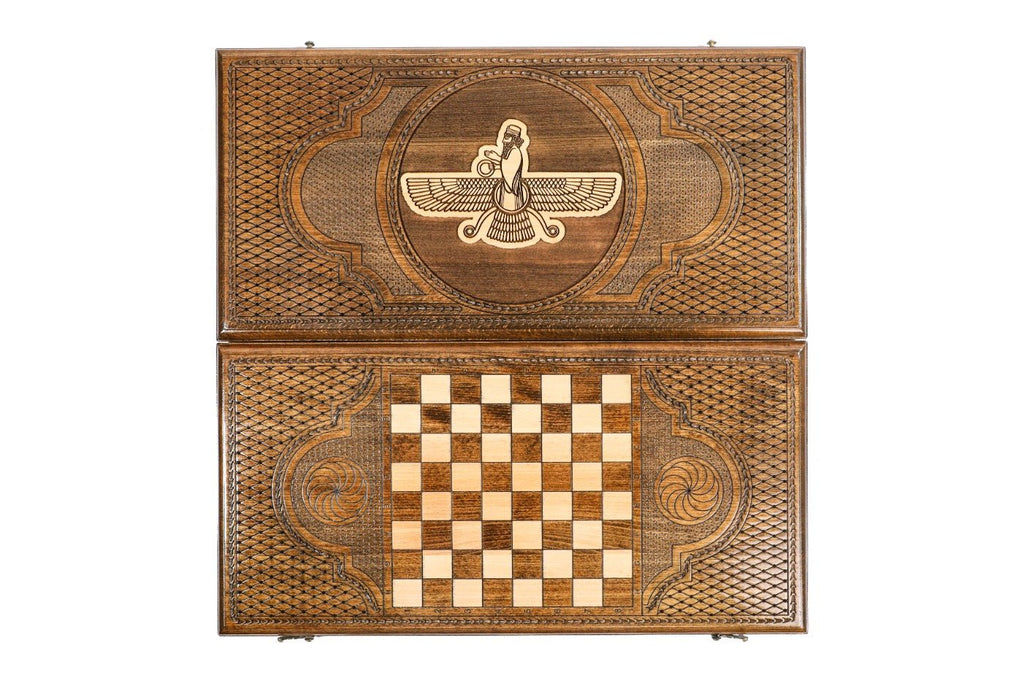 Backgammon Board - Assyrian Logo - Unumperfectus