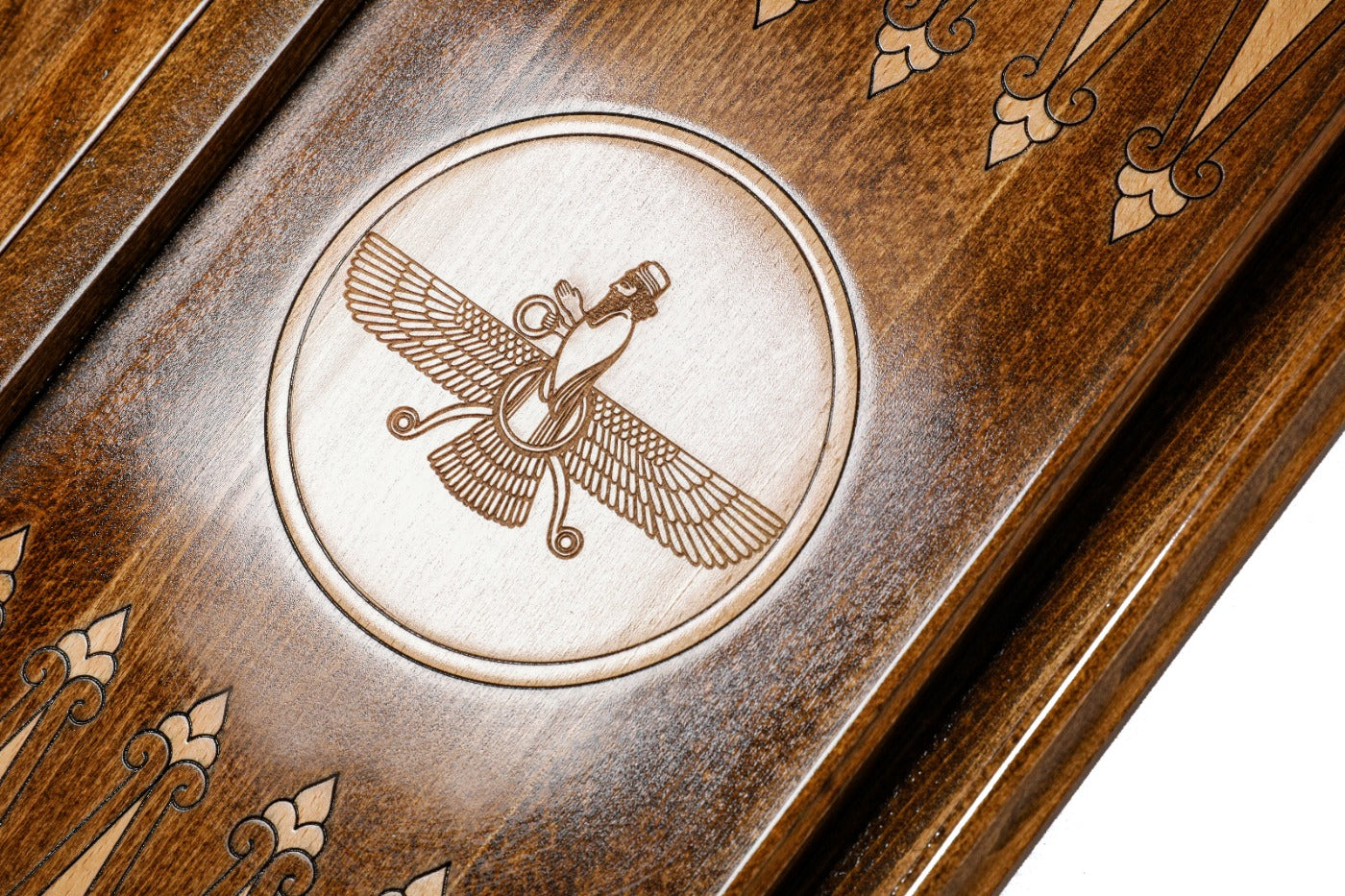 Backgammon Board - Assyrian Logo - Unumperfectus