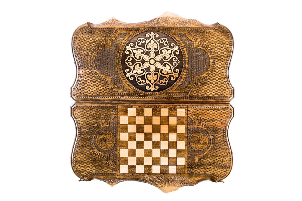 Backgammon Board - Ornamental Snowflake