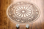 Octagram Geometric backgammon board - close-up of the playing surface