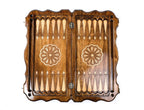 Armenian Ararat Contour Outline backgammon board - angled view