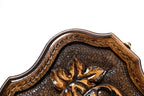 Armenian Ararat Contour Outline backgammon board - side profile showing the craftsmanship