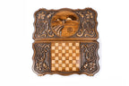 Armenian Ararat Contour Outline backgammon board in wood by Hrachya Ohanyan