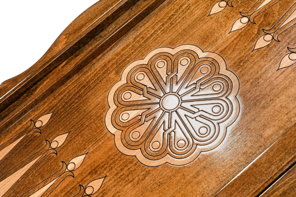Armenian Wooden Backgammon Board Ararat Contour Outline 23.6" | 60 cm - Unumperfectus
