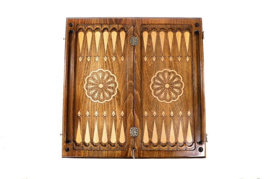 Armenian Carved Classic Backgammon Board Church of St. Gayane 23.6" | 60 cm - Unumperfectus