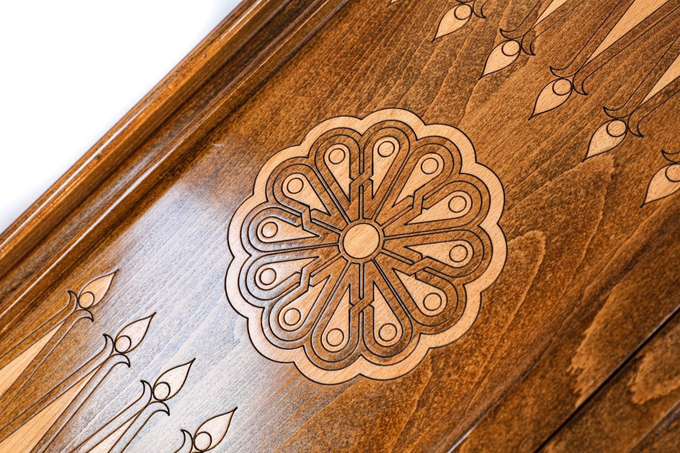 Armenian Carved Classic Backgammon Board Church of St. Gayane 23.6" | 60 cm - Unumperfectus