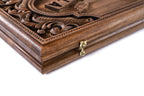 RocknRolla backgammon board - detail of the wood grain and finish