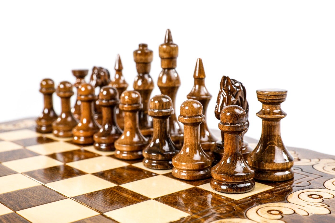 Armenian Ornamental Chess Set & Backgammon Board 15.7" | 40 cm - Unumperfectus