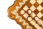 Armenian Ornamental chess and backgammon set - carrying case included