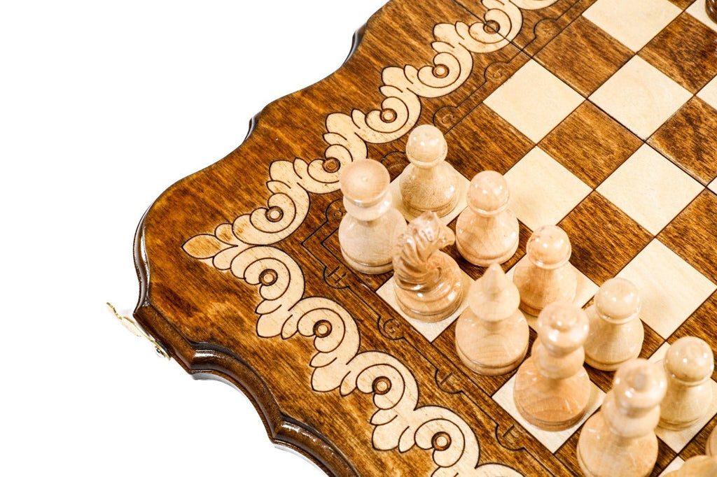 Armenian Ornamental Chess Set & Backgammon Board 15.7" | 40 cm - Unumperfectus