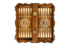 Armenian Ornamental chess and backgammon set - corner detail of the board