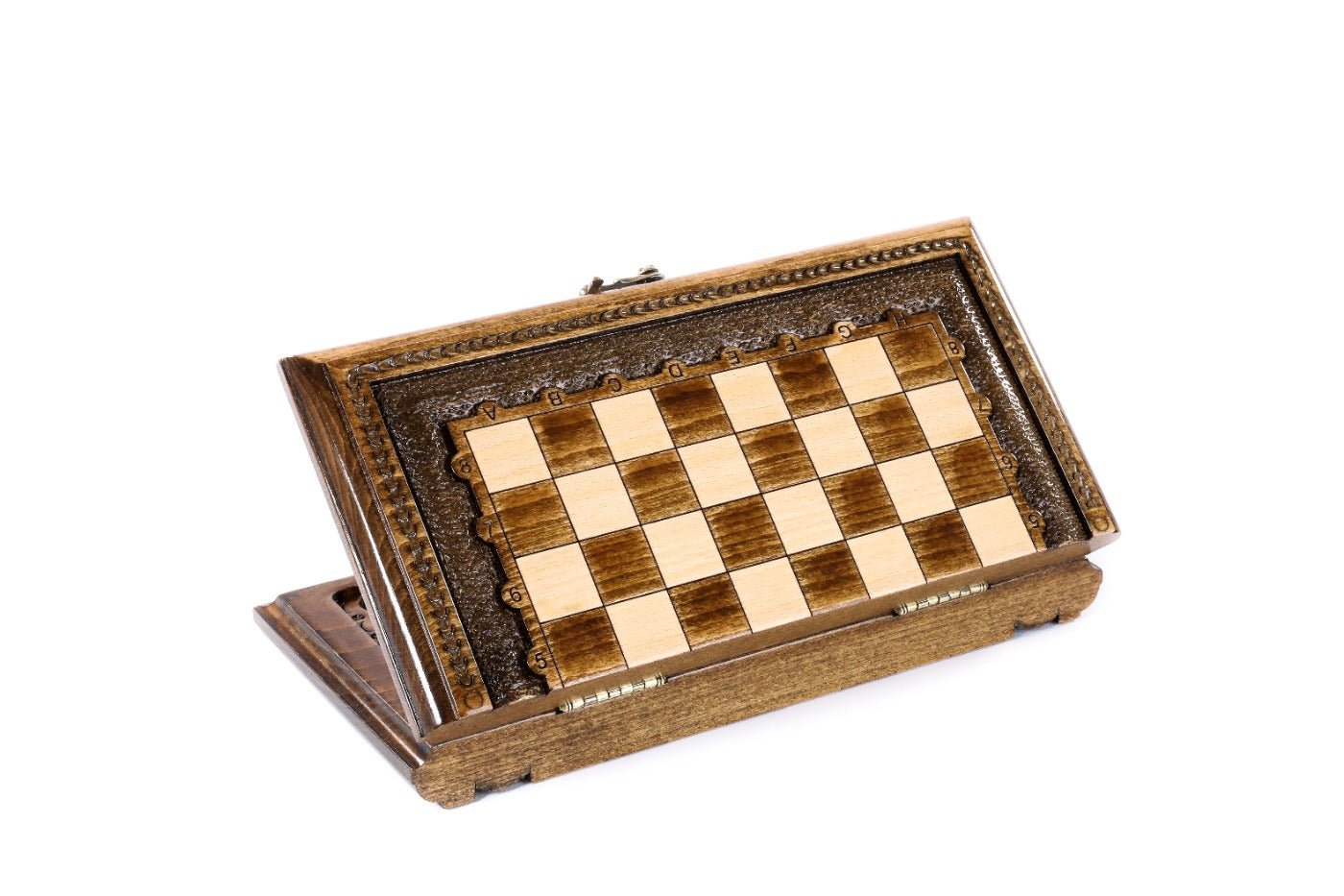 Wooden Carved Style Chess Set & Backgammon — 30 cm | 11.8" - Unumperfectus