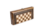 Carved Style chess and backgammon set - board surface detail