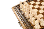 Carved Style chess and backgammon set - carrying case included
