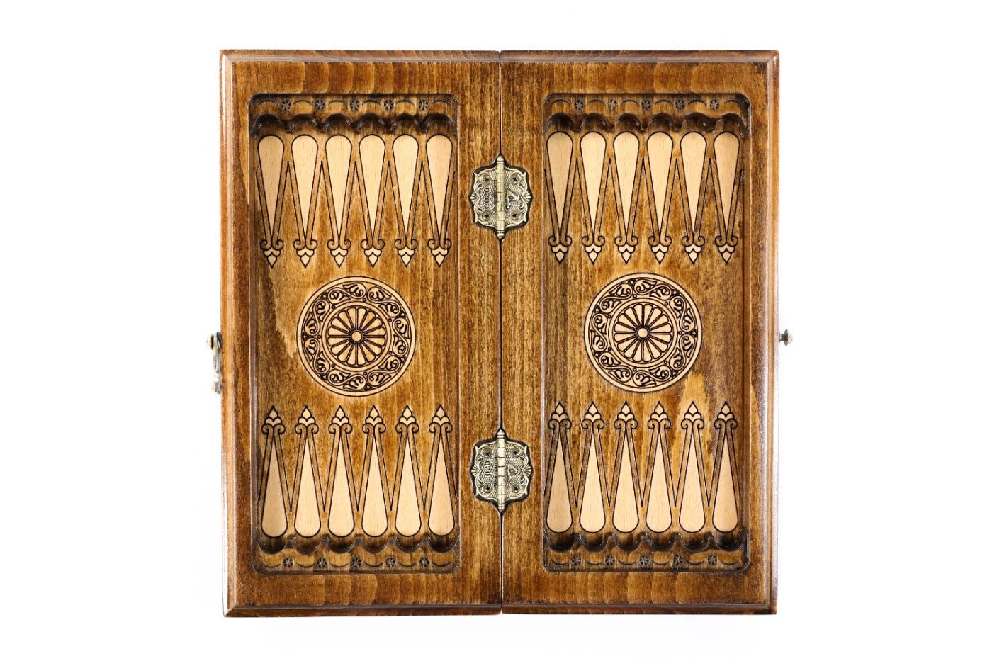Wooden Carved Style Chess Set & Backgammon — 30 cm | 11.8" - Unumperfectus