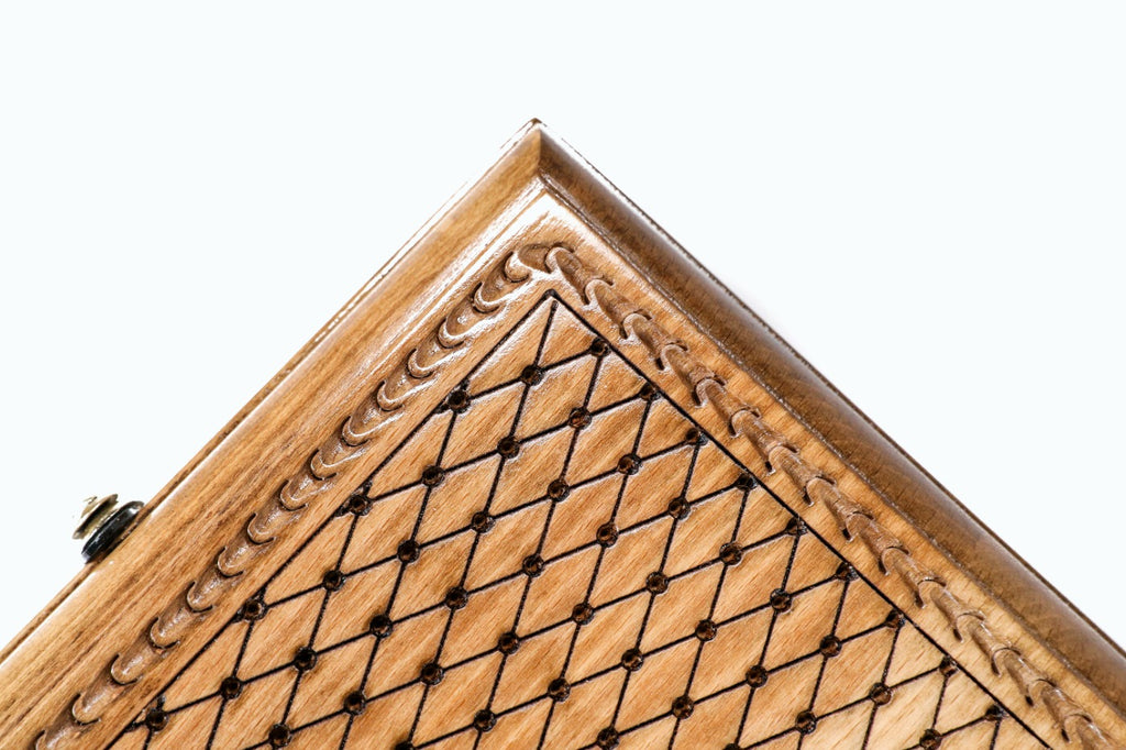 Backgammon Board - Pomegranate Tree & Green Epoxy