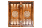 Skull Roses backgammon board - angled view
