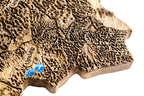 Map of Armenia and Artsakh in oak with epoxy — close-up