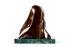 Handmade bronze Bust of Mary sculpture, 5.9" / 15 cm — full view