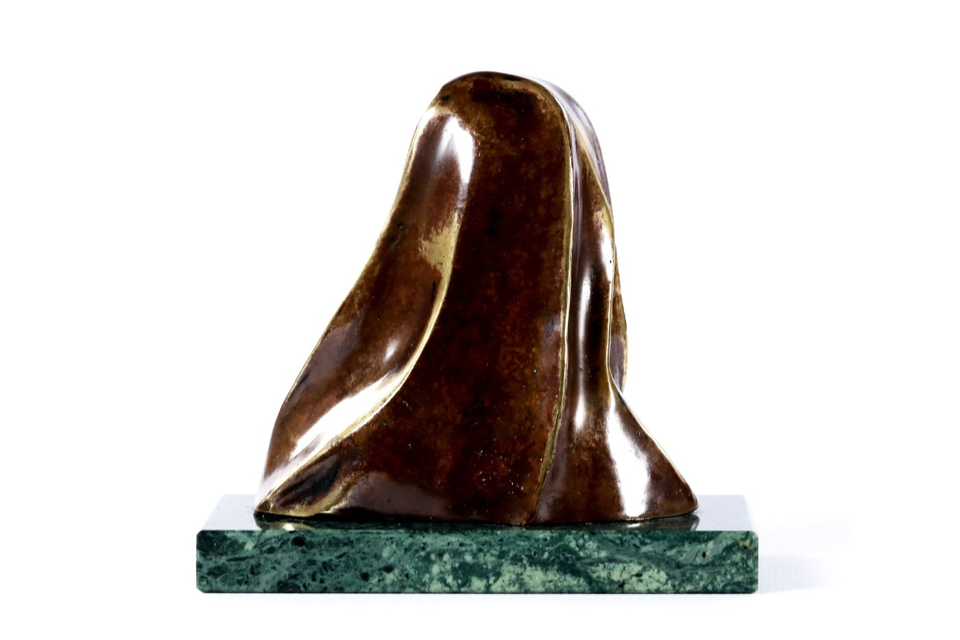 Handmade bronze Bust of Mary sculpture, 5.9" / 15 cm — full view