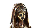 Bronze Bust of Mary sculpture — side view