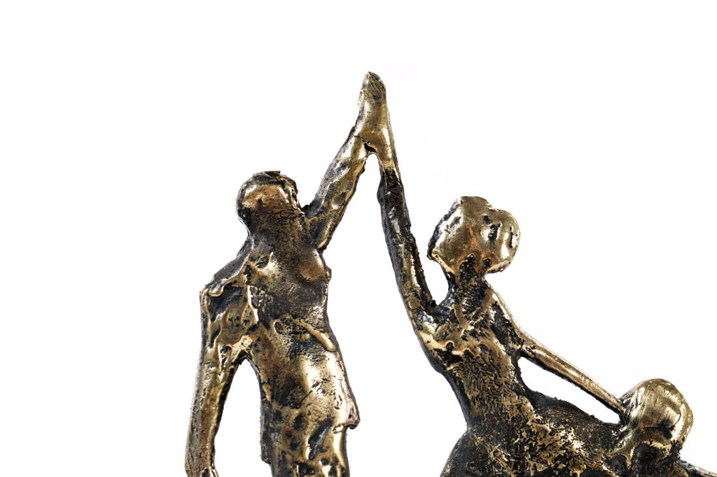 Bronze Wedding Waltz sculpture — side view